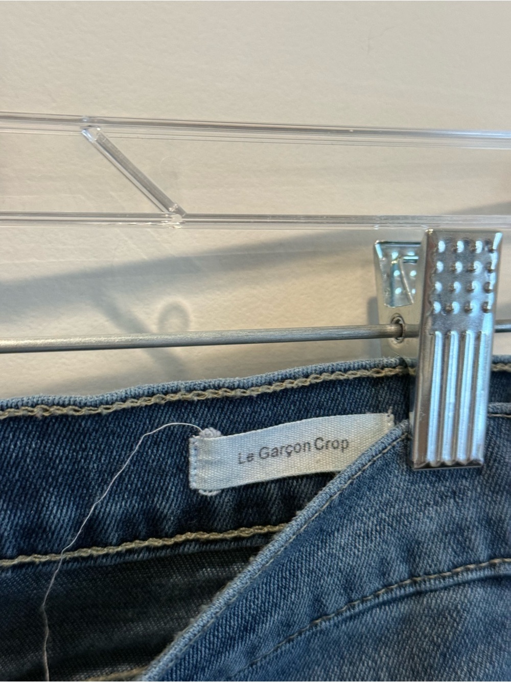 FRAME Le Garçon Crop Jeans Medium Wash Cropped Denim Size 26 - Picture 4 of 5